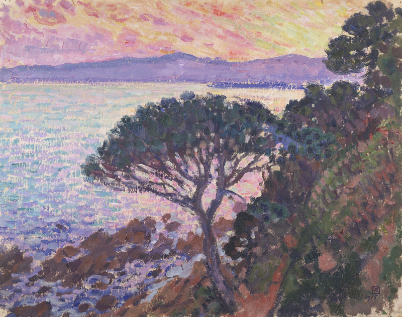 Umbrella pine by the sea - The��o van Rysselberghe