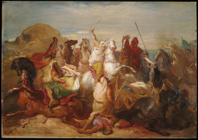 Combat de cavaliers arabes - Theodore Chassériau