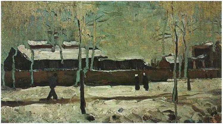 Reproduction du tableau « Ancienne gare d'Eindhoven - Vincent van Gogh » par Alpha Reproduction en peinture à l’huile