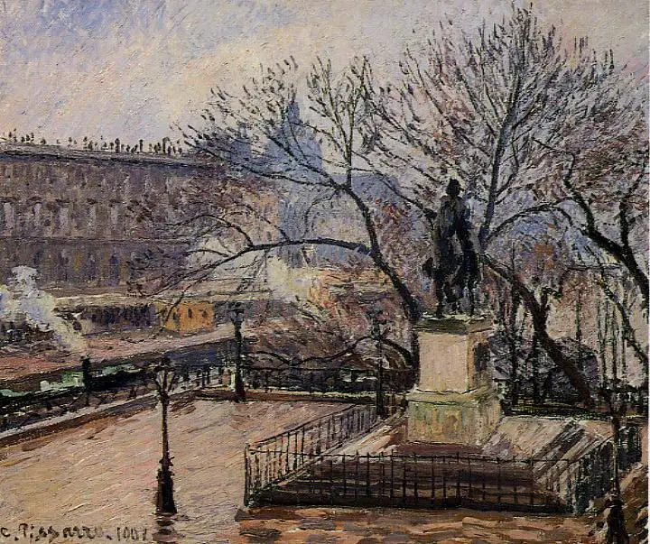 Reproduction du tableau « Vue du Pont-Neuf avec la statue d'Henri IV - Camille Pissarro » par Alpha Reproduction en peinture à l’huile