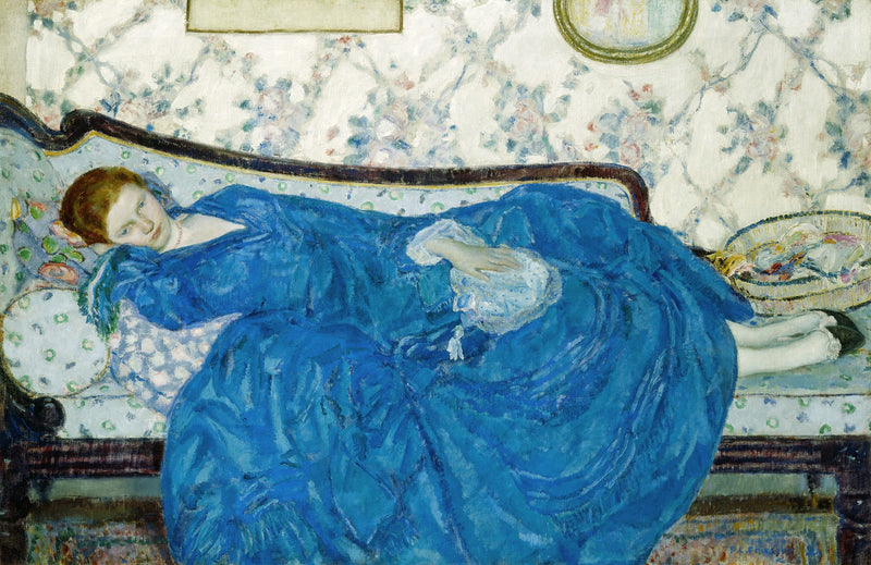 The Blue Dress - Frederick Carl Frieseke