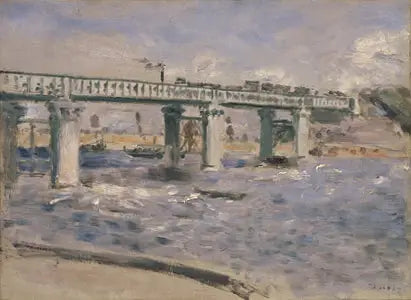 Reproduction du tableau « Pont de chemin de fer à Argenteuil - Pierre-Auguste Renoir » par Alpha Reproduction en peinture à l’huile