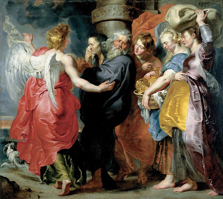 The Flight of Lot and His Family from Sodom - Peter Paul Rubens