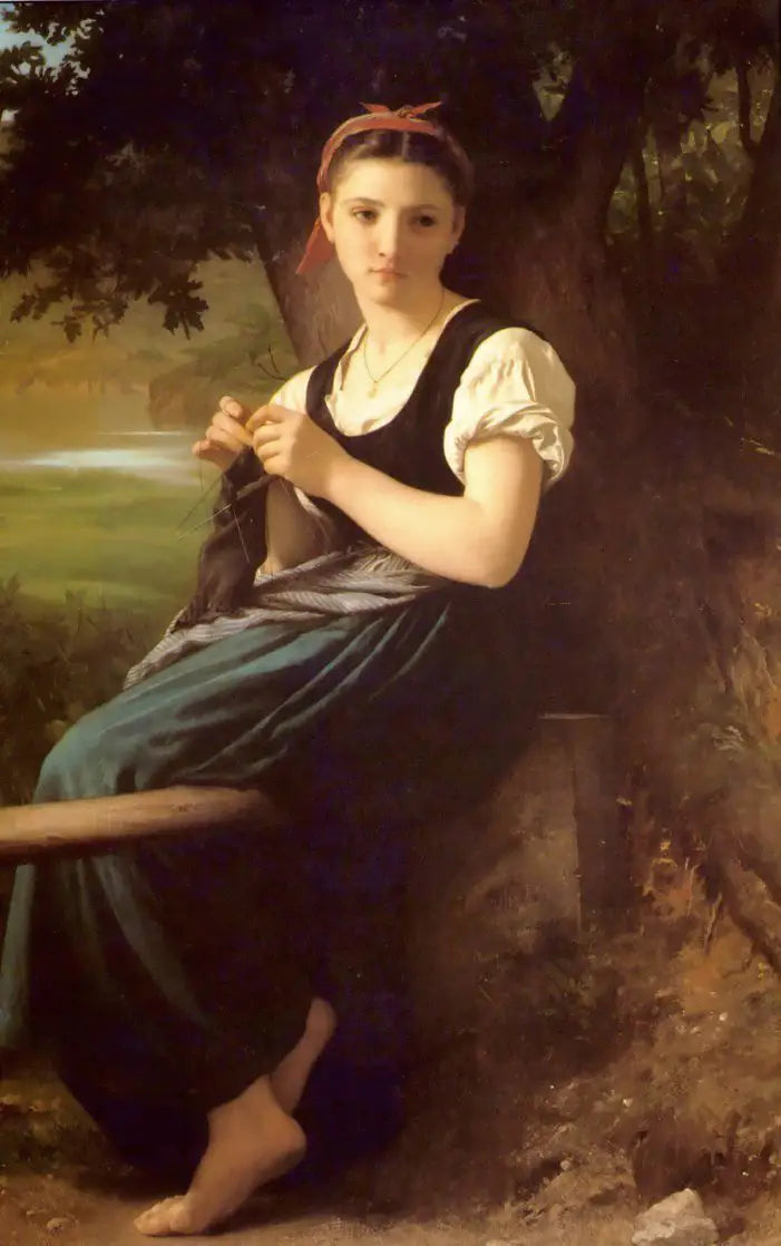The Knitter - Bouguereau