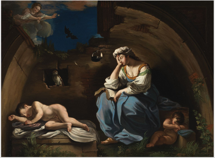 The Pensive Muse - Guercino