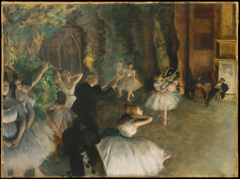 The Ballet Rehearsal on Stage - Edgar Degas