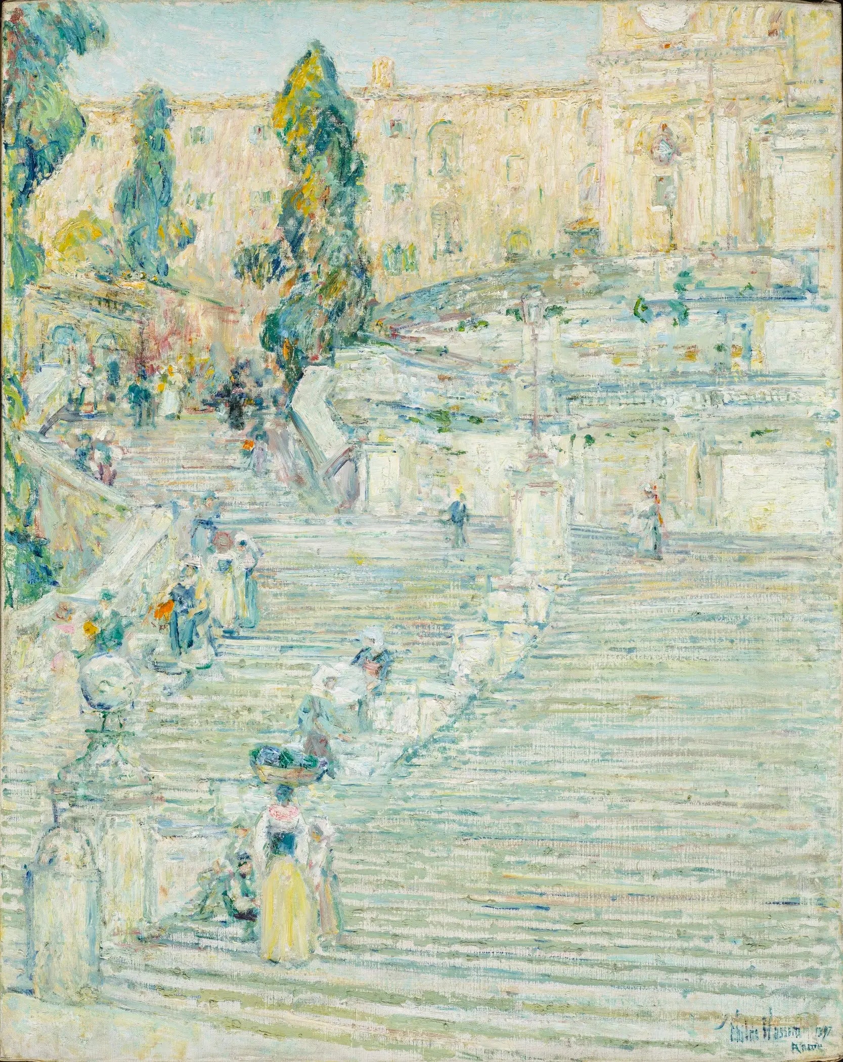 L’escalier espagnol Rome - Childe Hassam - Alpha Reproduction