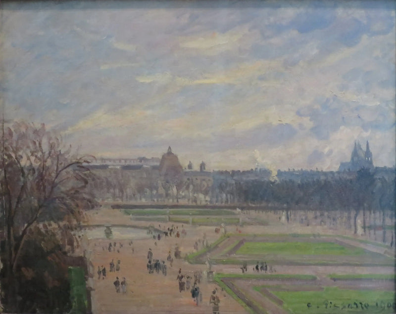 Tuileries Garden, Cloudy and Bright Weather - Camille Pissarro