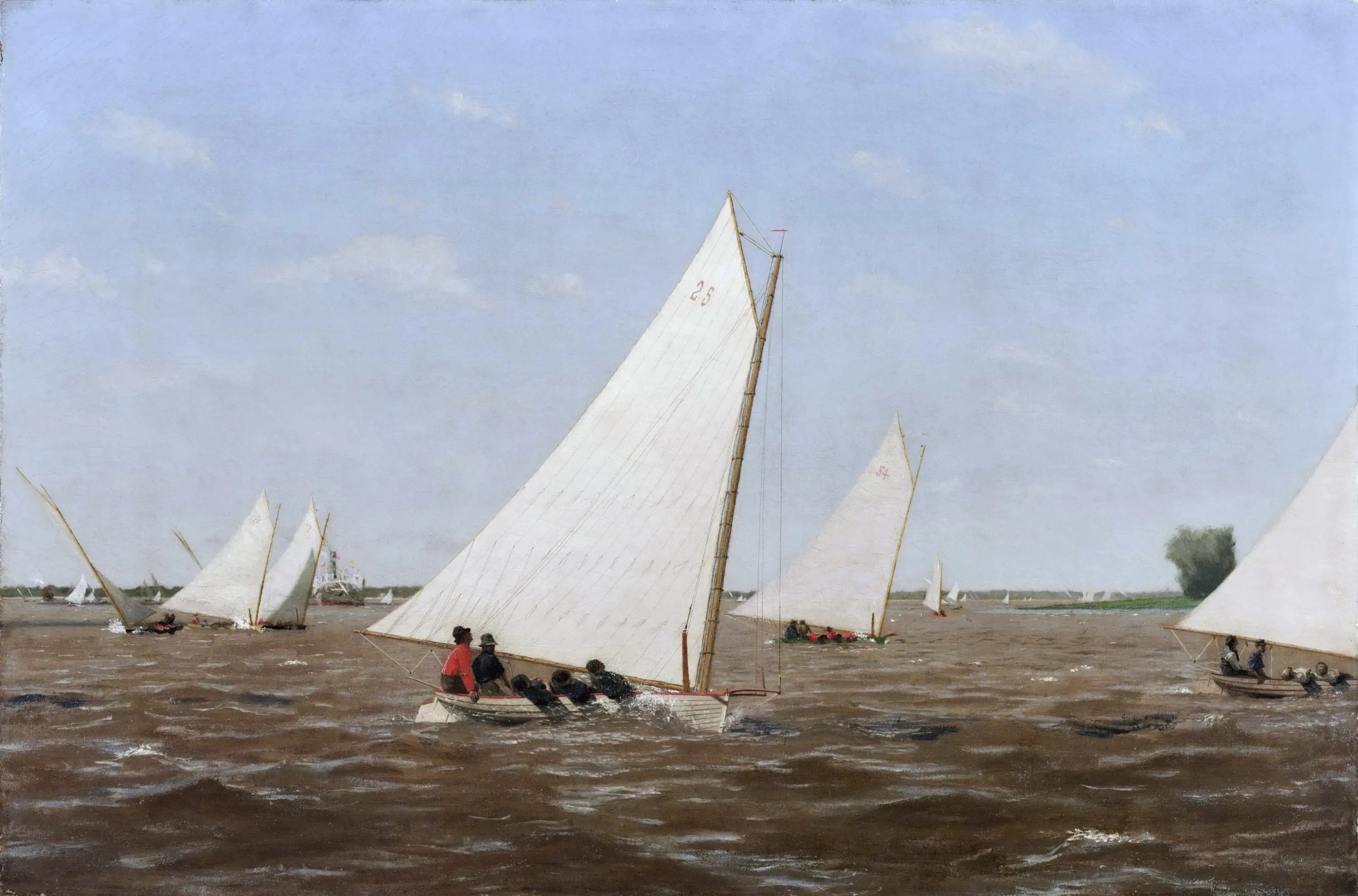 Courses de voiliers sur le Delaware - Thomas Eakins - Alpha Reproduction