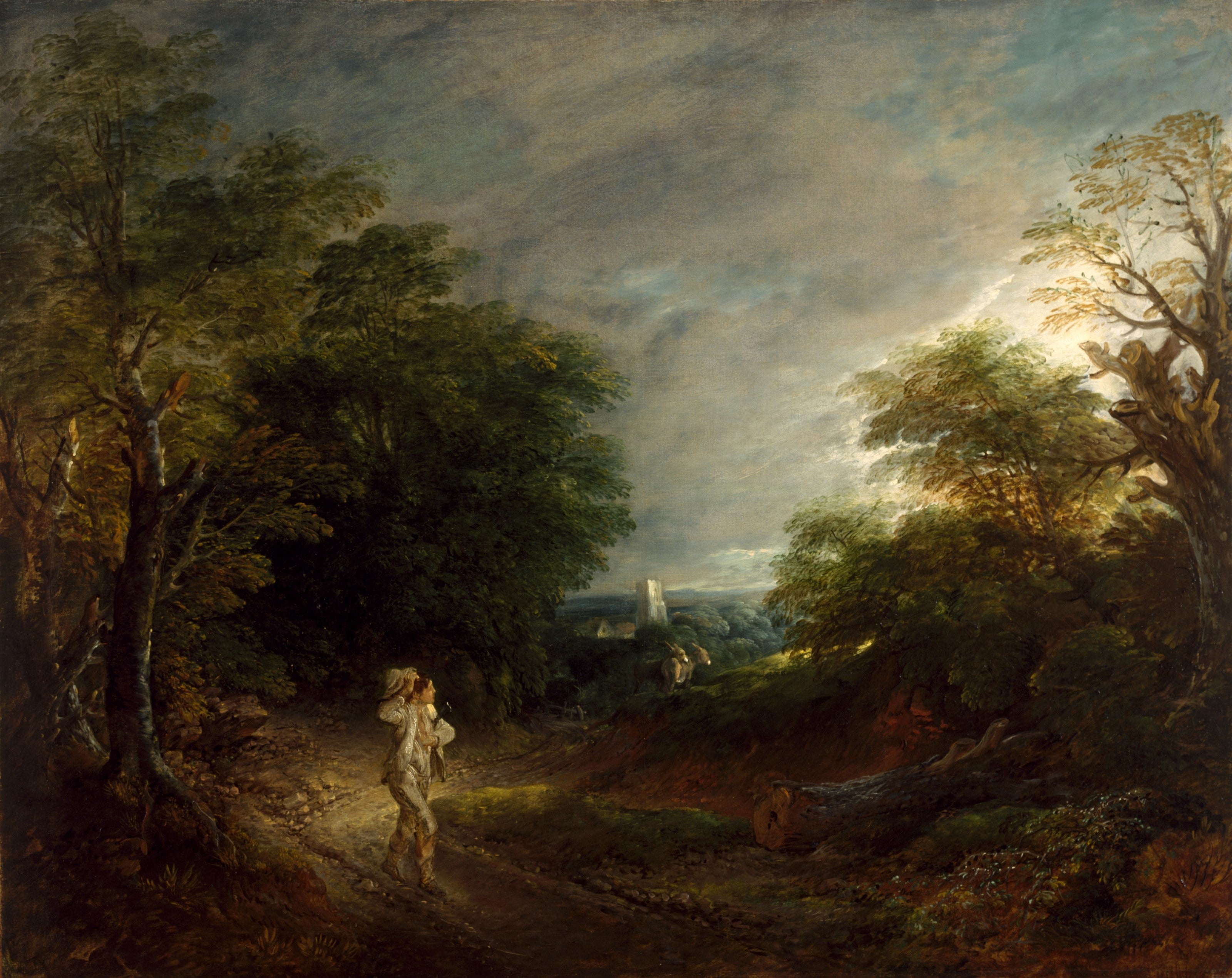 Paysage boisé avec un bûcheron - Thomas Gainsborough