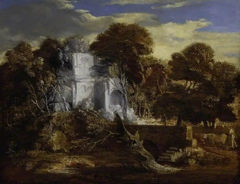 Landscape with Shepherd and Cows Crossing a Bridge - Thomas Gainsborough