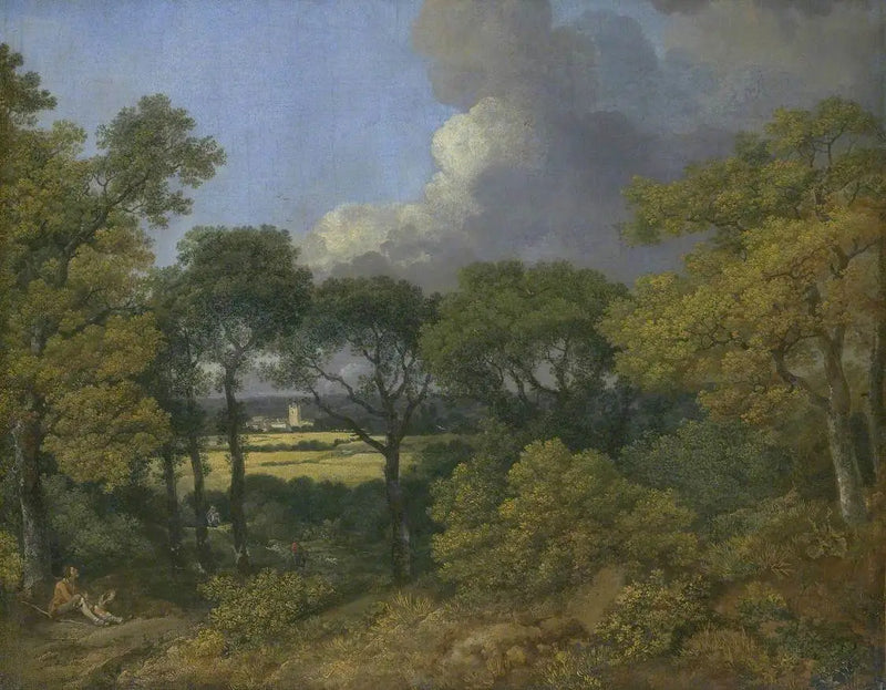 Wooded landscape with a peasant resting - Thomas Gainsborough