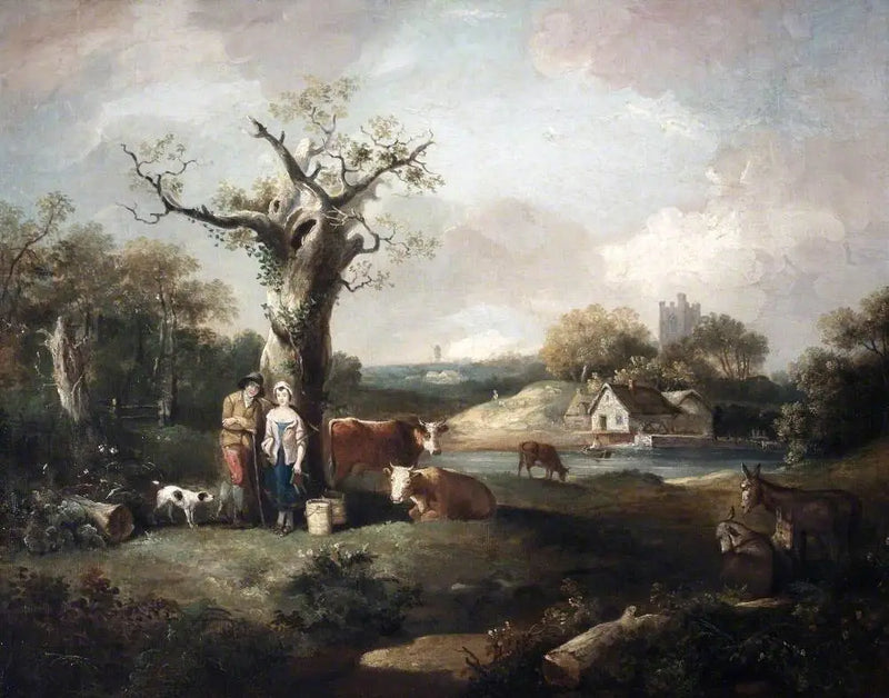 The Rural Courtyard - Thomas Gainsborough