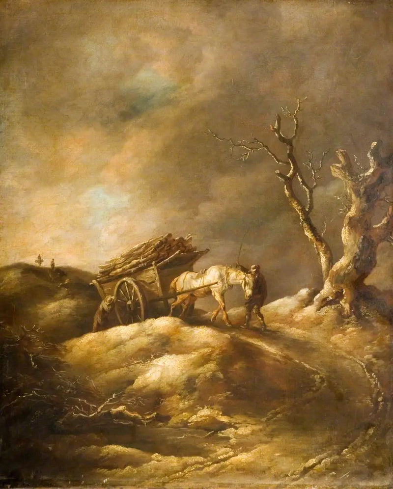 Winter scene with horse and cart - Thomas Gainsborough