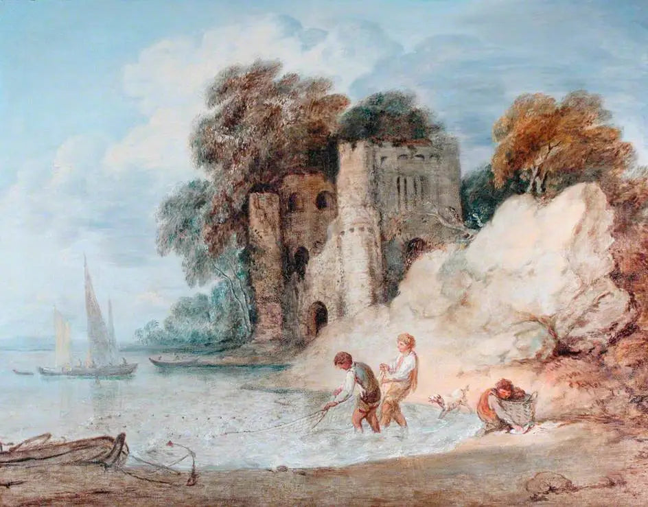Pêche depuis le rivage - Thomas Gainsborough - Alpha Reproduction