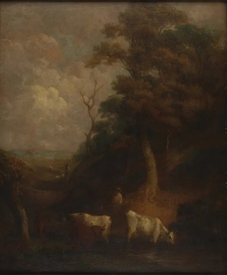 Landscape with Livestock and a Pond - Thomas Gainsborough