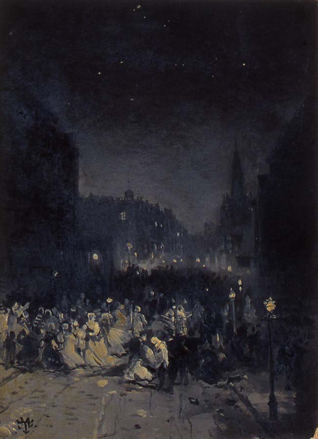 Scène de rue - Thomas Moran