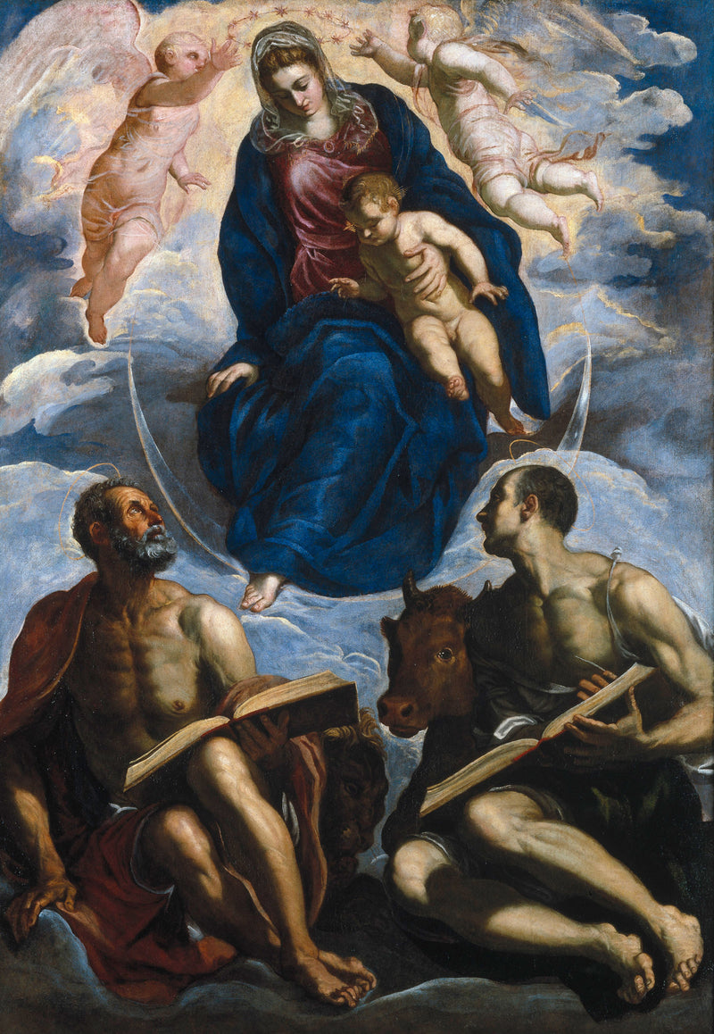 Virgin and Child, Saint Mark and Saint Luke - Jacopo Tintoretto