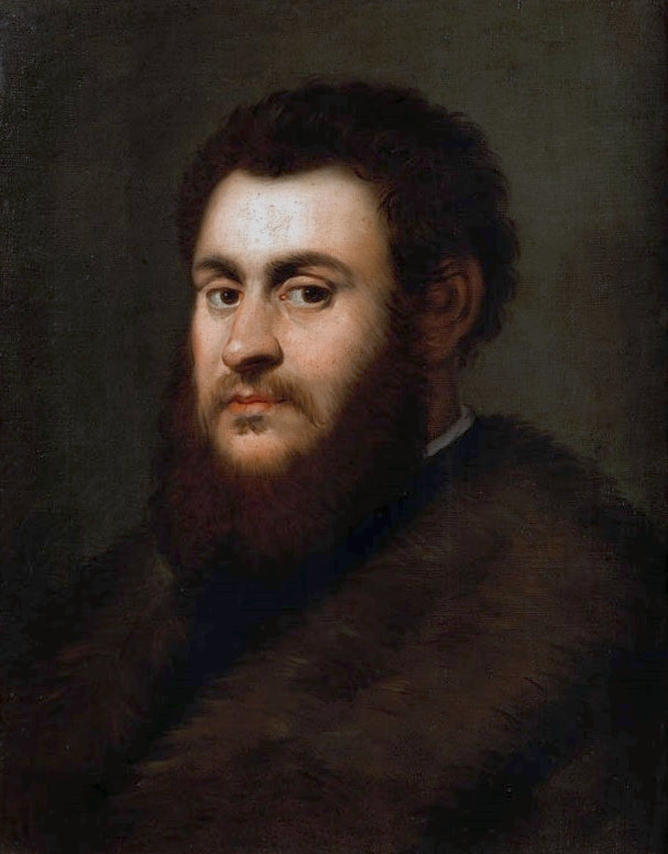 Portrait of King Sigismund II Augustus wearing a fur-lined coat - Jacopo Tintoretto