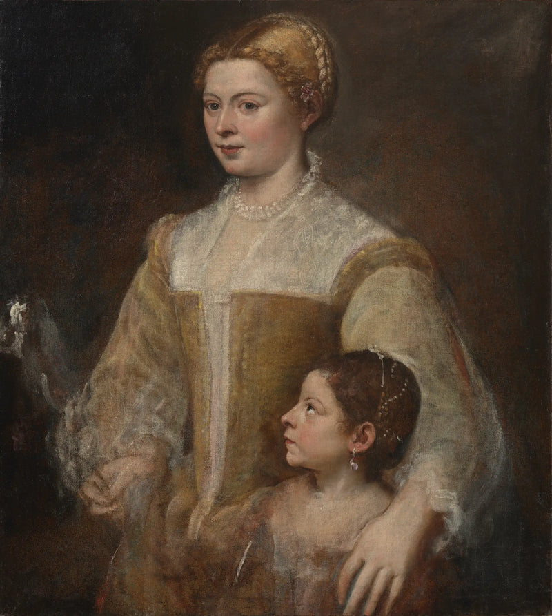 Portrait of a woman with a gentle - Titian