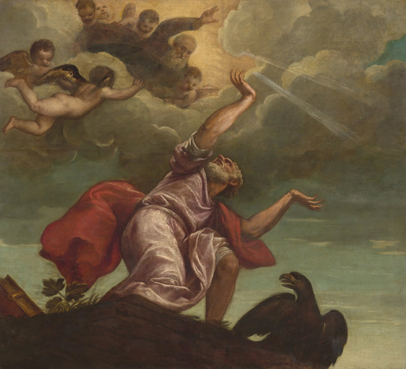 Saint Jean l'Évangéliste à Patmos - Titian