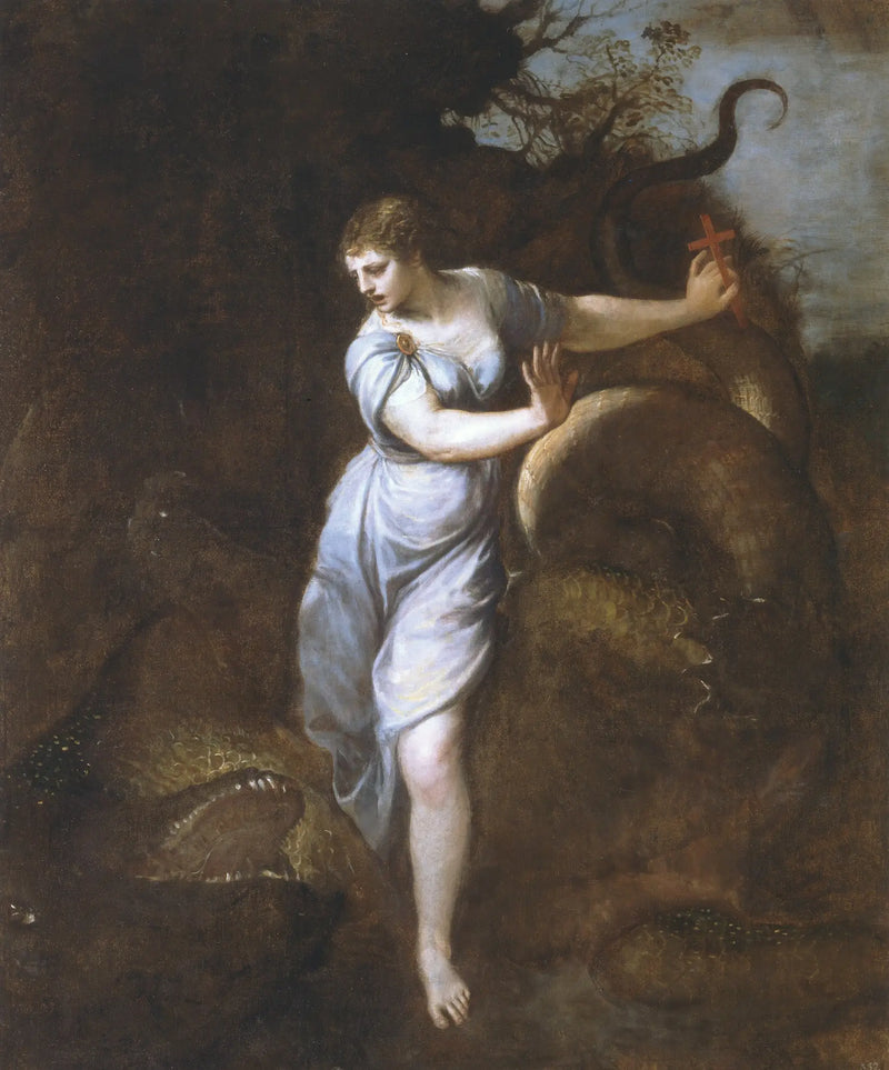 Saint Marguerite and the Dragon - Titian