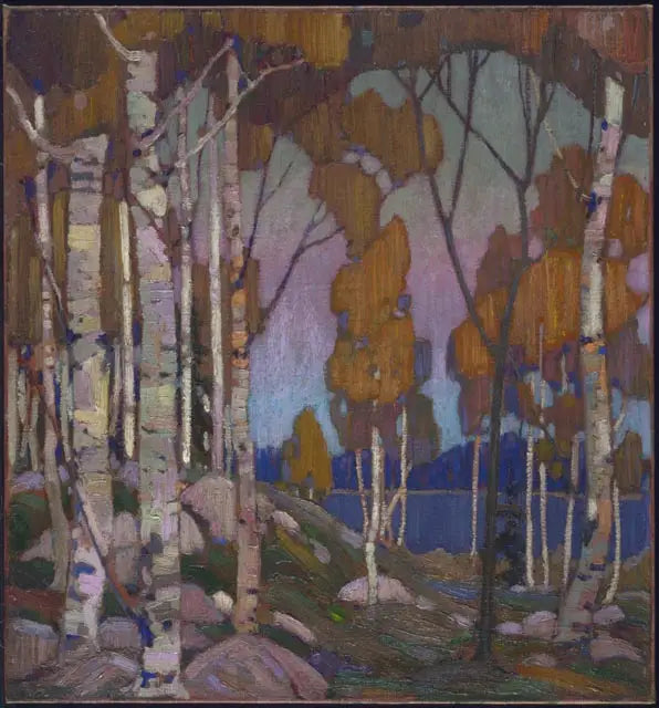 Decorative landscape: birches - Tom Thomson