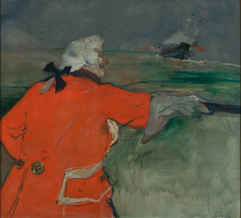 Paul Viaud in 18th Century Admiral's Costume - Henri de Toulouse-Lautrec