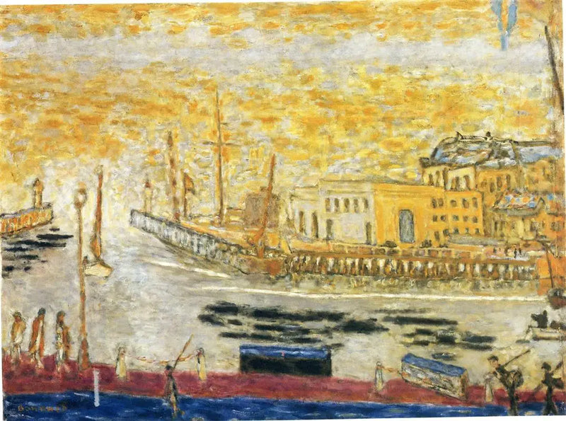 Trouville, the exit of the port - Pierre Bonnard