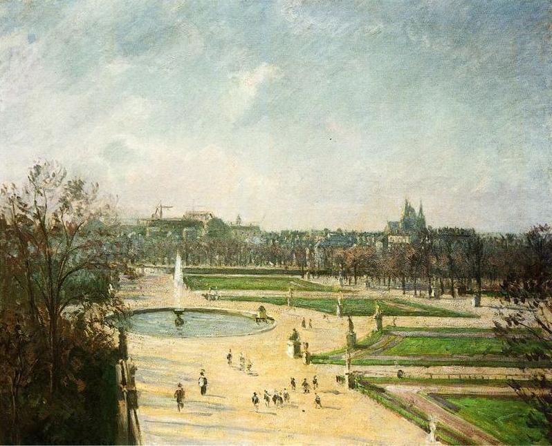 Reproduction du tableau « Le Jardin des Tuileries, matin, soleil - Camille Pissarro » par Alpha Reproduction en peinture à l’huile