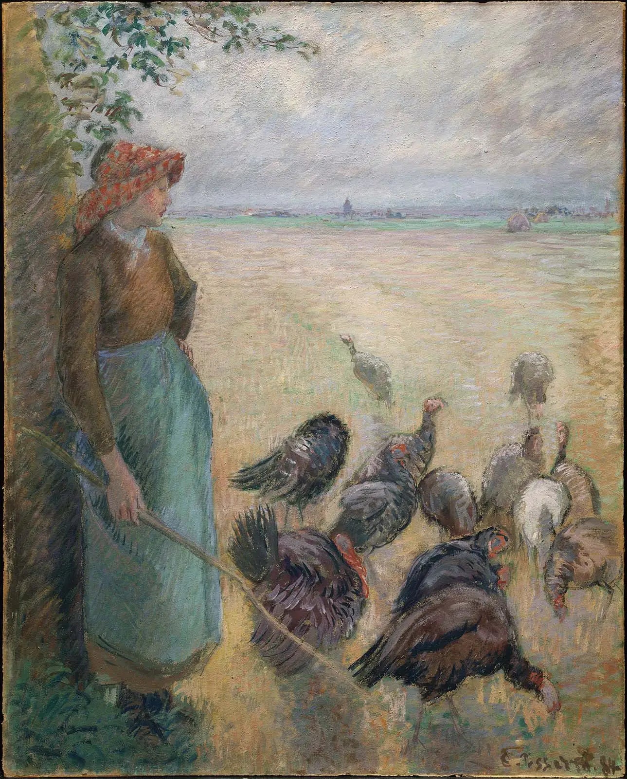Reproduction du tableau « Fille de Turquie - Camille Pissarro » par Alpha Reproduction en peinture à l’huile