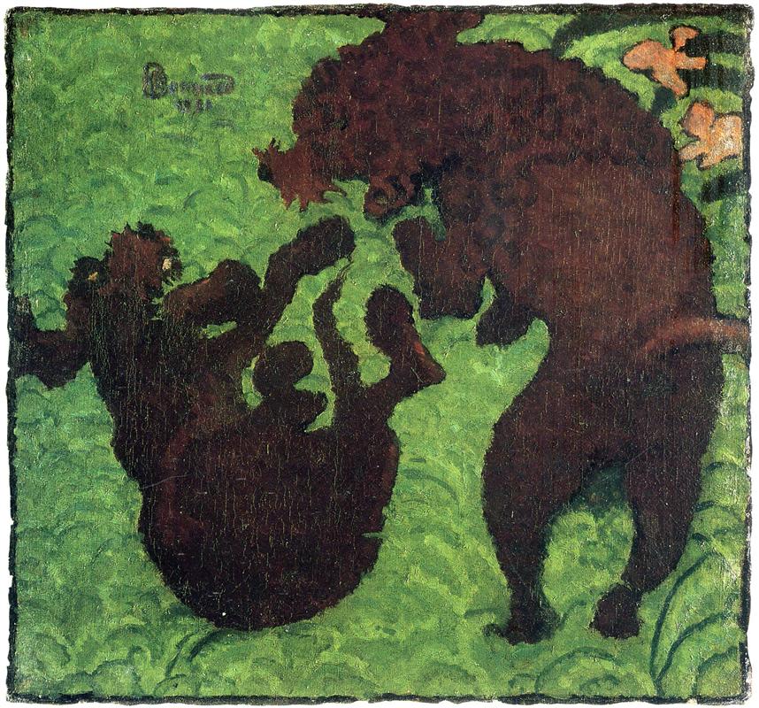 Reproduction du tableau « Les deux caniches - Pierre Bonnard » par Alpha Reproduction en peinture à l’huile