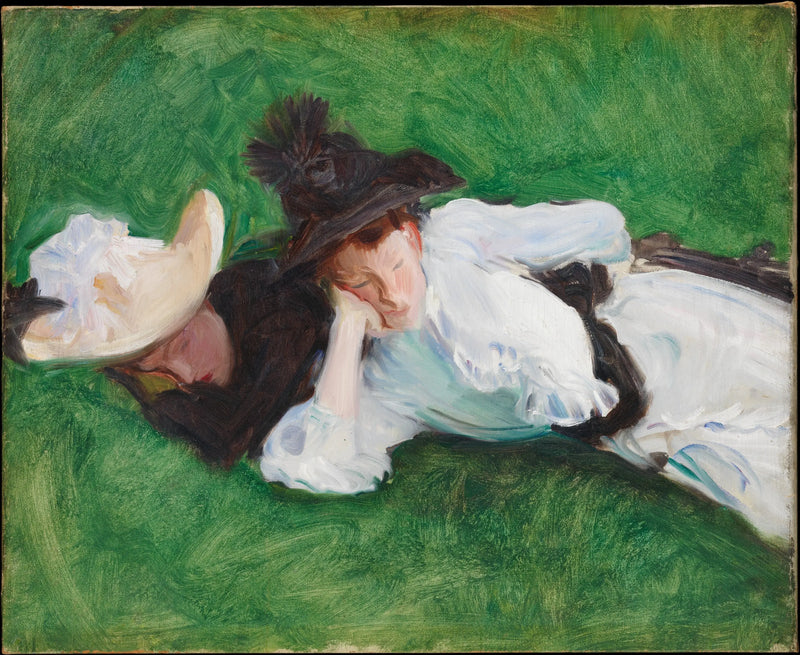Two Girls on a Lawn - John Singer Sargent