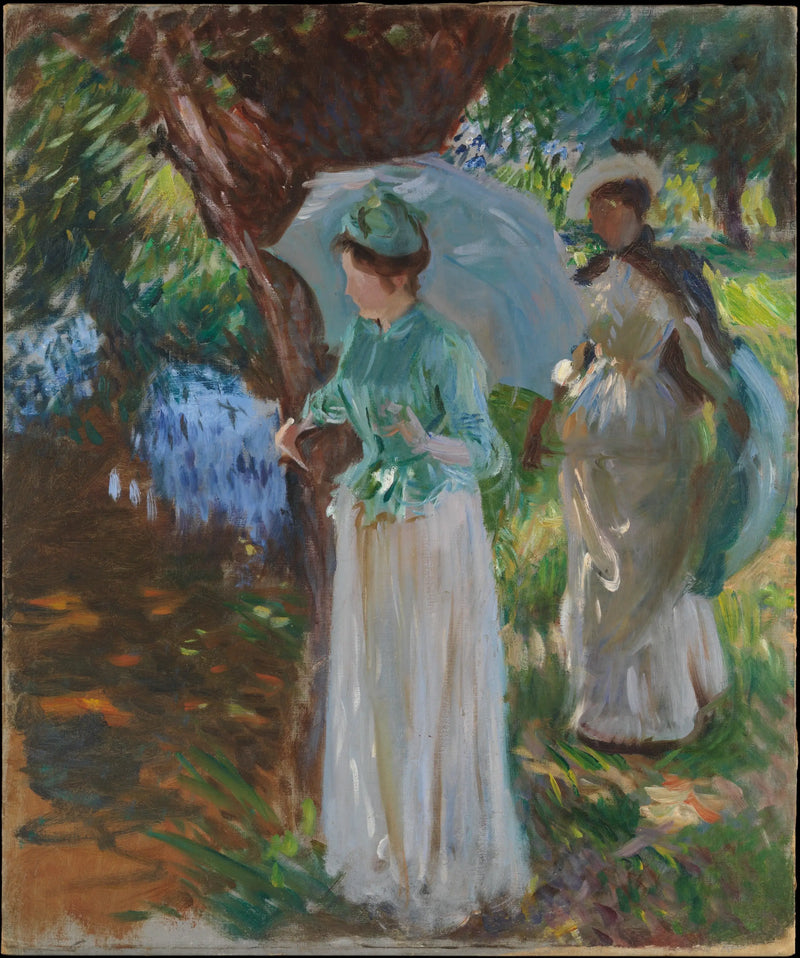 Two Girls with Parasols - John Singer Sargent