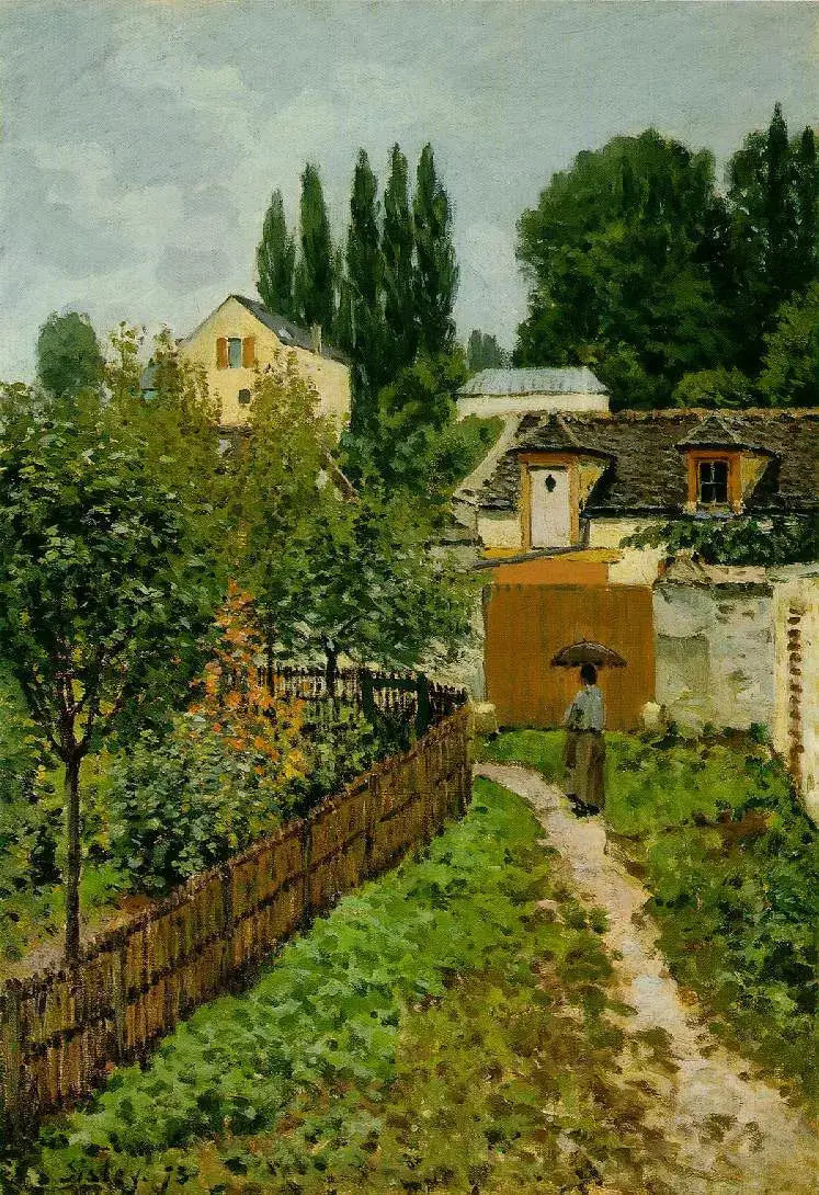 A Garden at Louveciennes - Alfred Sisley