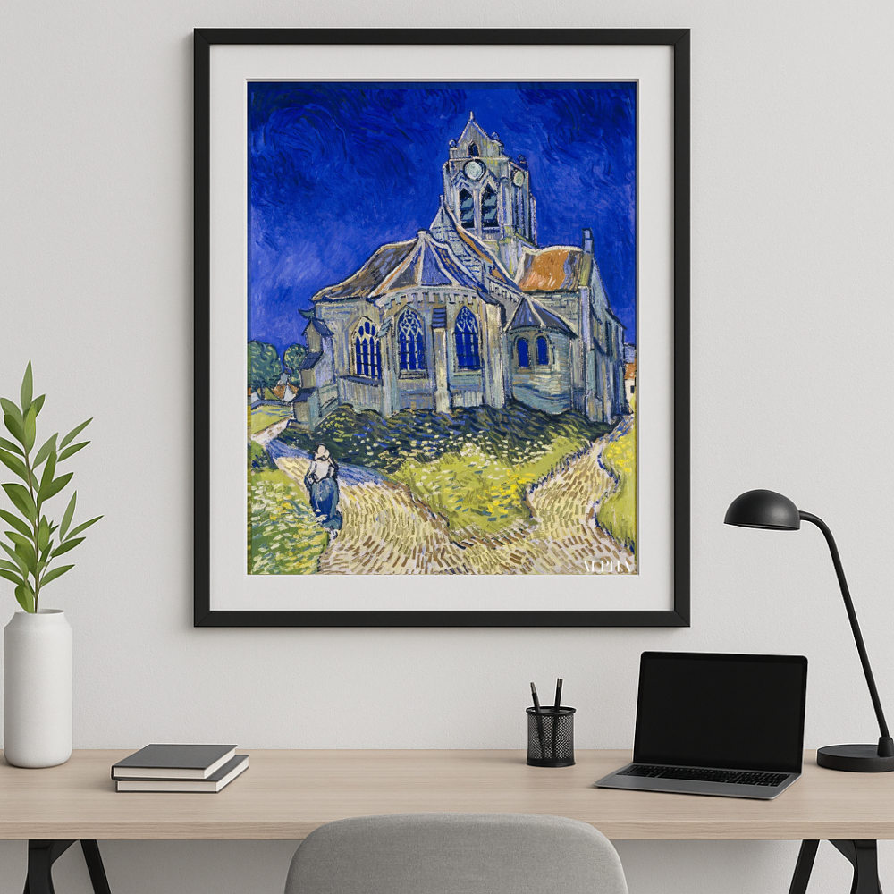 🖼️ The Church at Auvers-sur-Oise – Vincent van Gogh (1890)