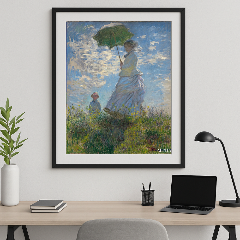 Woman with a Parasol – Claude Monet, 1875