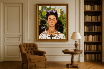 Self-portrait with Thorn Necklace and Hummingbird – Frida Kahlo (1940)