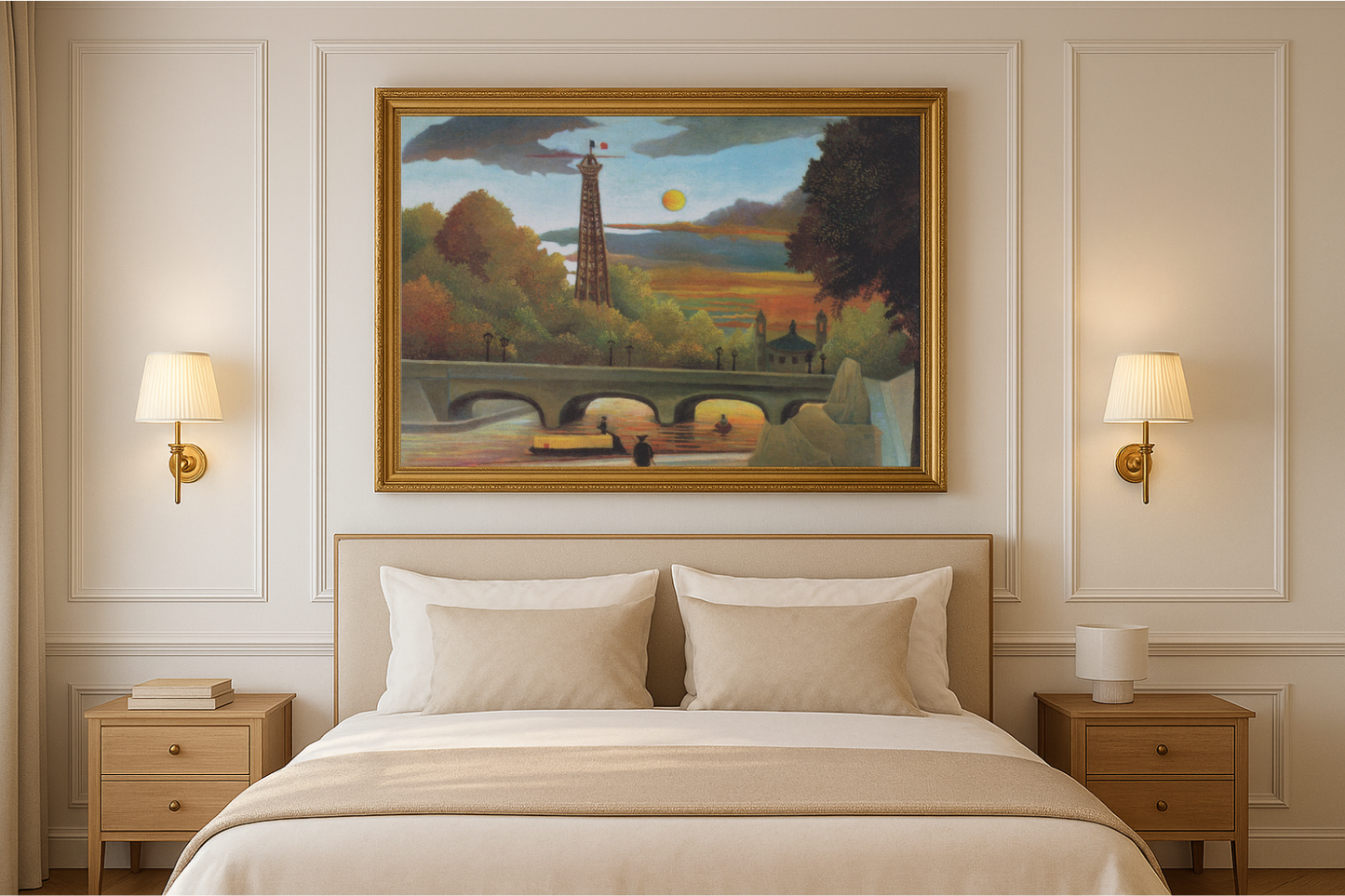 Seine and Eiffel Tower at Sunset - Henri Rousseau