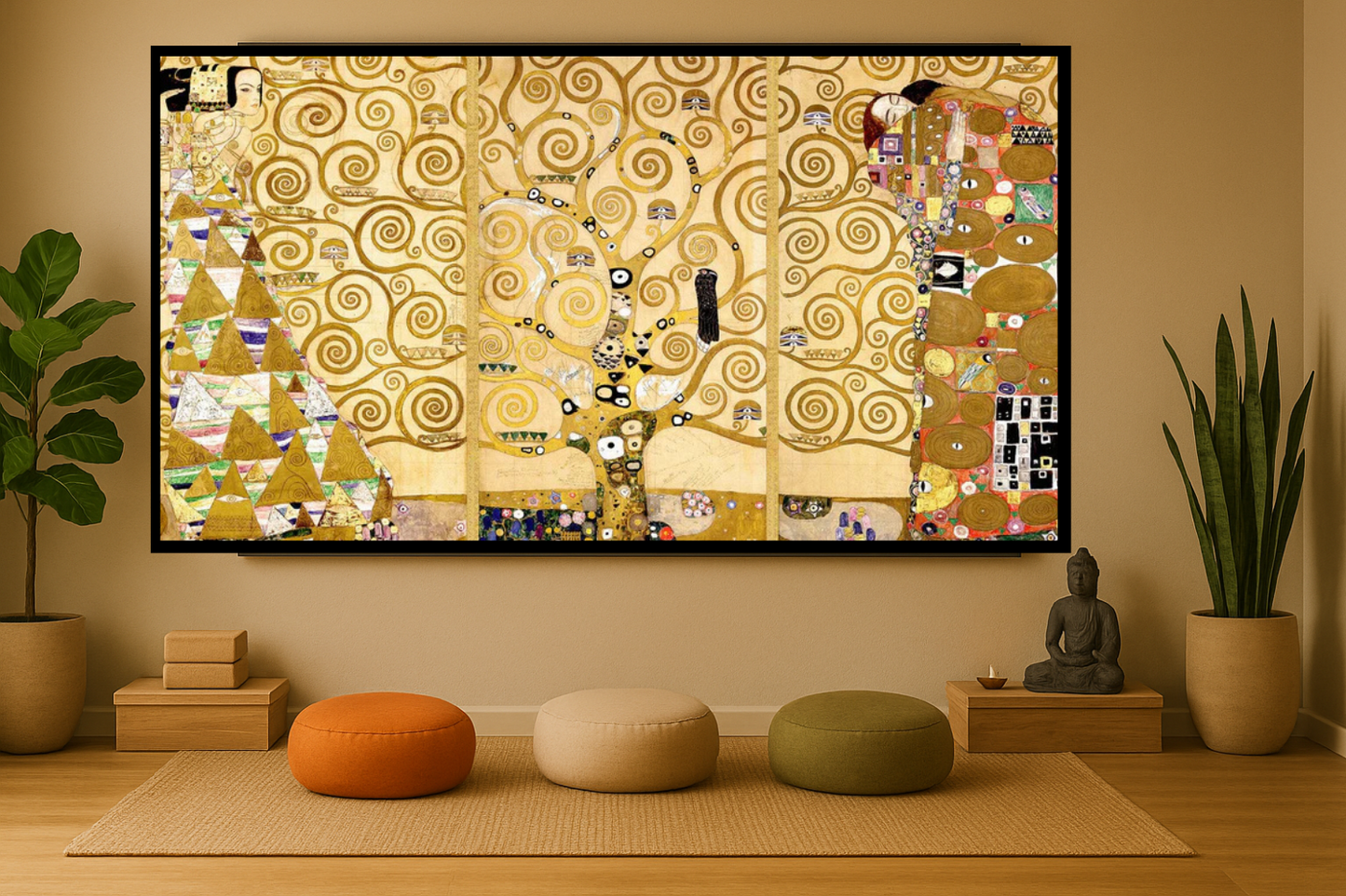 🌳✨ The Tree of Life – Stoclet Frieze – Gustav Klimt (1905–1909)