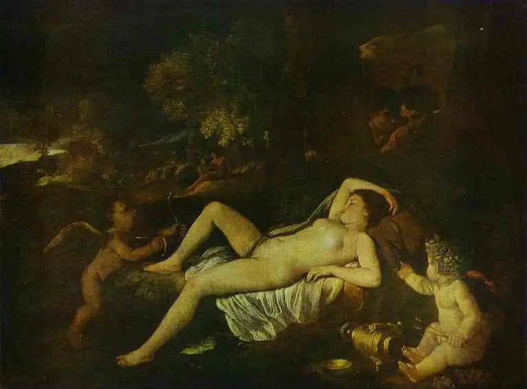 Sleeping Venus with Love - Nicolas Poussin