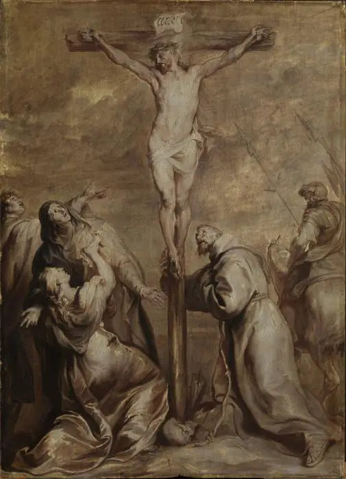Crucifixion with Saint Francis - Antoine van Dyck