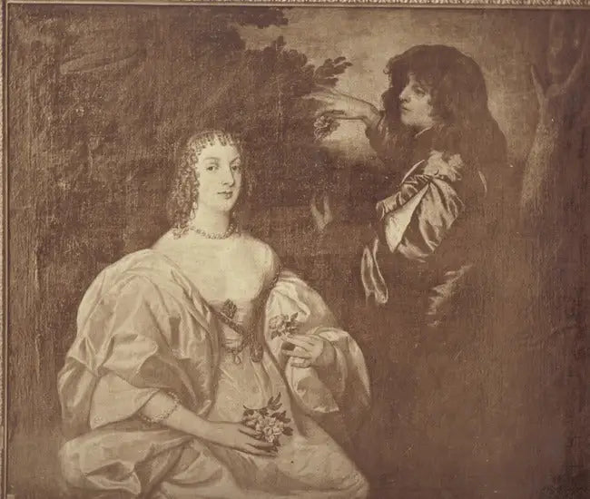 Double portrait of Anne Sophia, Countess of Carnarvon (-1695) with her brother Philip Herbert, 5th Earl of Pembroke, 2nd Earl of Montgomery (1621-1669) - Antoine van Dyck