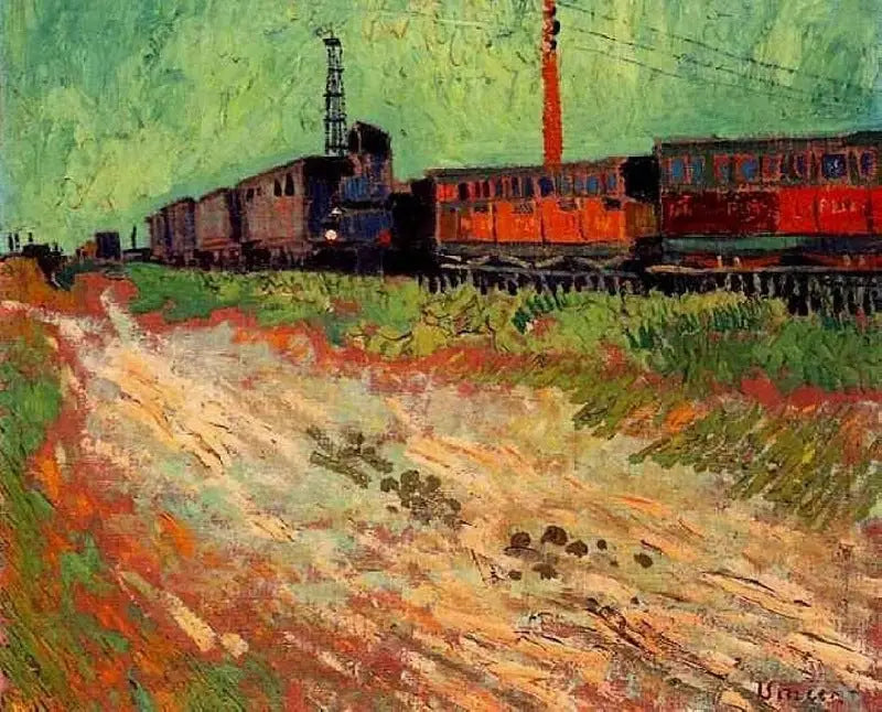 Railway wagons at Arles - Vincent van Gogh