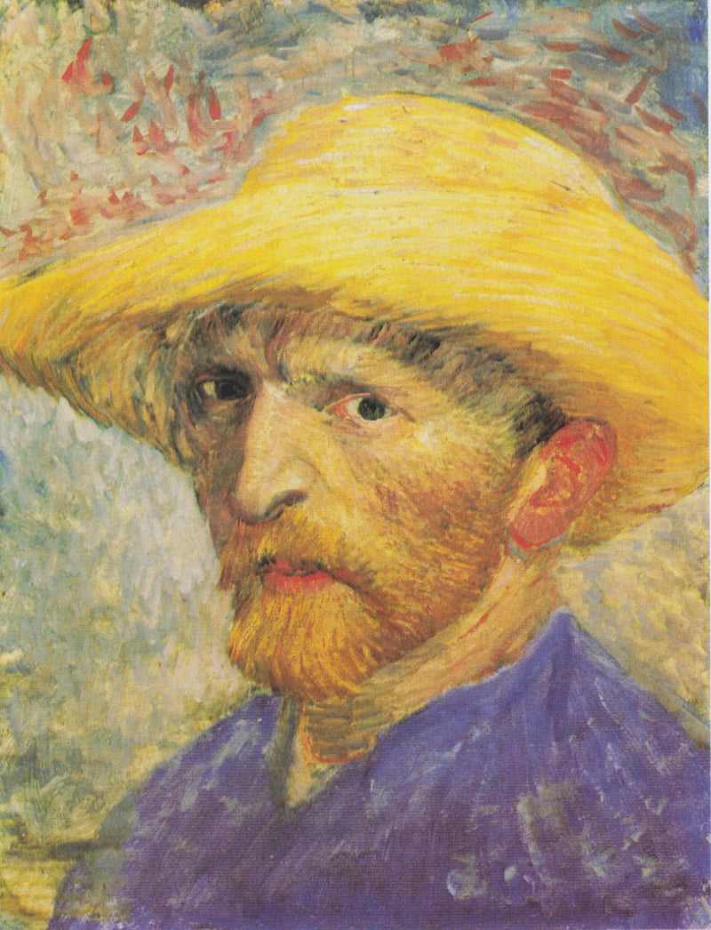 Self-Portrait with Straw Hat - Vincent van Gogh