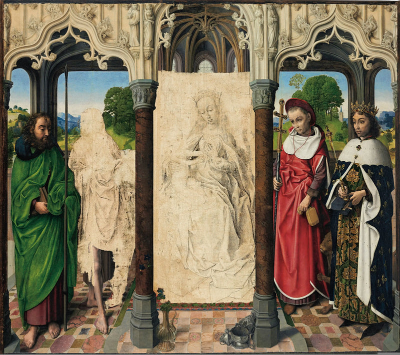 Virgin and Child with Saints - Hugo van der Goes