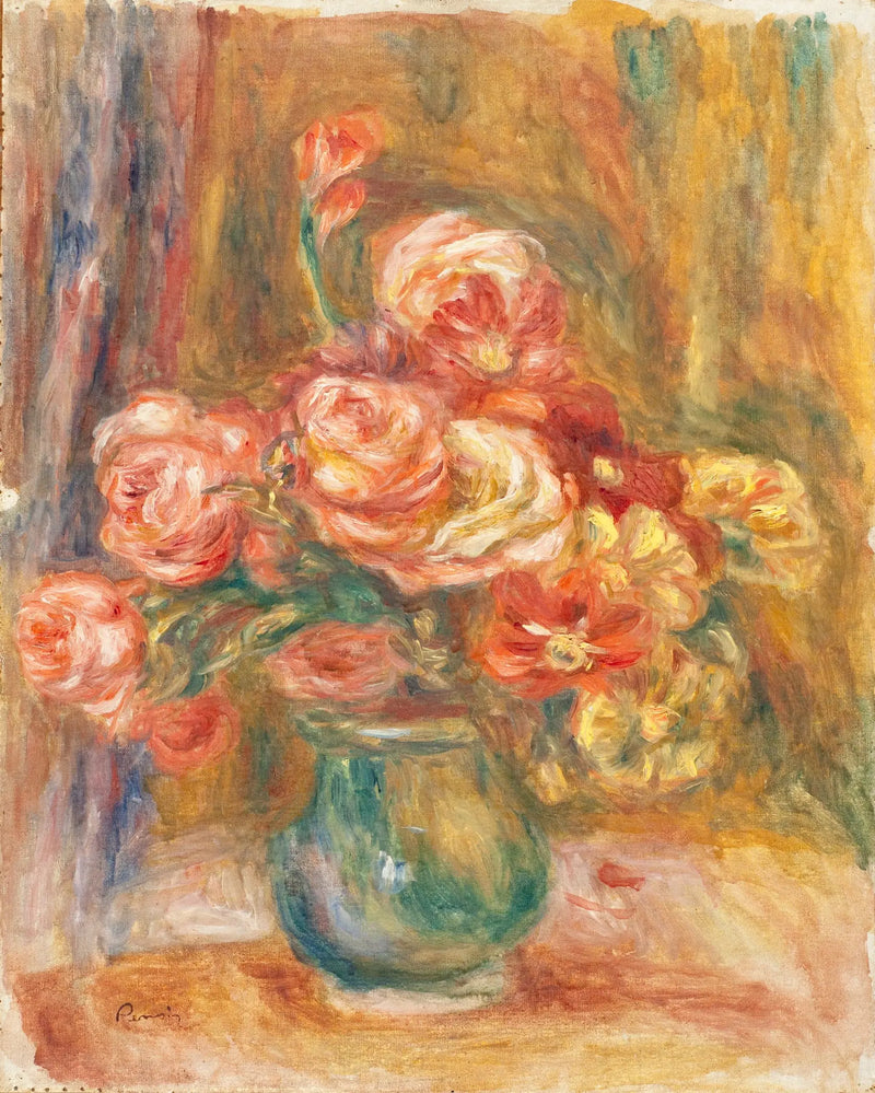 Vase of Roses - Pierre-Auguste Renoir