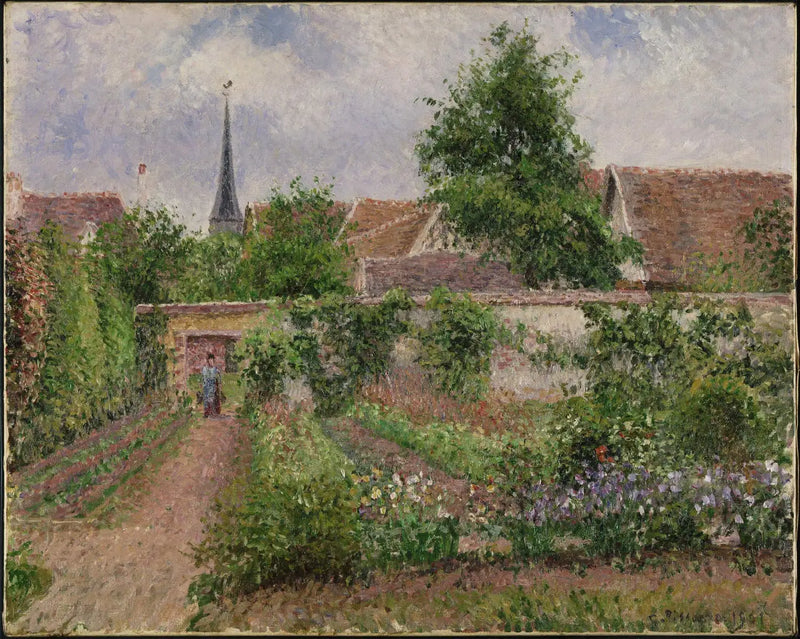 Kitchen Garden, Cloudy Morning, Eragny - Camille Pissarro