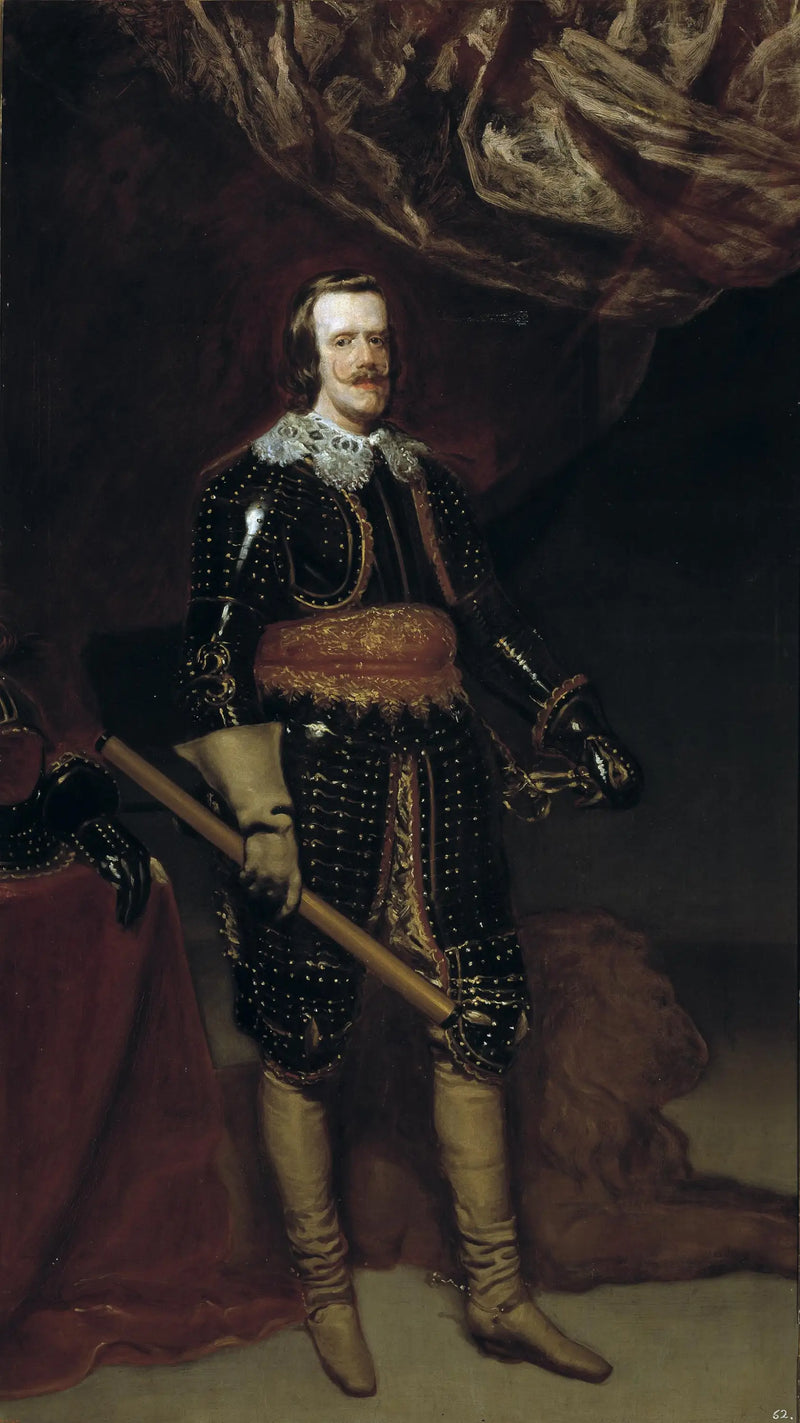 Philippe IV en armor, avec un lion à ses pieds - Diego Velázquez