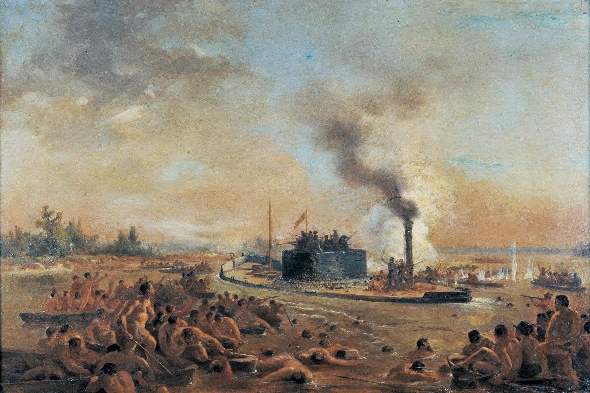 étude pour le "Passagem de Humaitá" - Victor Meirelles